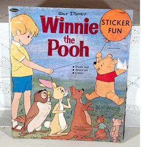 Winnie the Pooh Sticker fun play book vintage 1965 whitman 1 page lightly used
